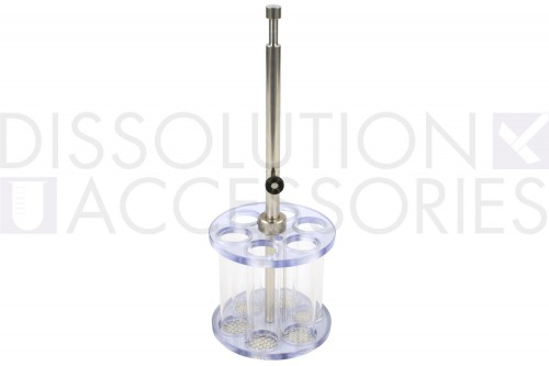 PSDISASY-CA062-Dissolution-Accessories-disintergration-Basket-6-Rack-Assembly-Glass-Tubes-Caleva