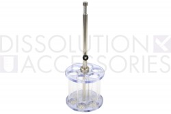 PSDISASY-CA062-Dissolution-Accessories-disintergration-Basket-6-Rack-Assembly-Glass-Tubes-Caleva
