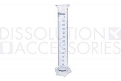 PSGLA250FT-DK-Dissolution-Accessories-250-mL-Graduated-Clear-Glass-Funnel-Top-Cylinder-Distek