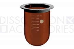 PSGLA900-AUNP-Dissolution-Accessories-1-Liter-Clear-Glass-Universal-Center-bracket-Vessel-Universal