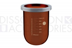 PSGLA900-AVKC-Dissolution-Accessories-1Liter- Amber-Glass-Vessel-TruCenter-Collar-Agilent