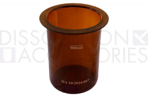 PSGLA905F-ADK-900-mL-Amber-Glass-Disintegration-Beaker-Flat-Top-Agilent