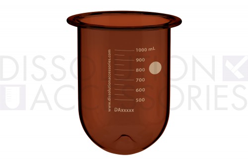 PSGLA9PK-A01-Dissolution-Accessories-1-Liter-Amber-Glass-PEAK-EaseAlign-Vessel-Agilent