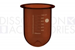PSGLA9PK-ACP-Dissolution-Accessories-1-Liter-Amber-Glass-Apex-PEAK-Vessel-Copley