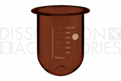 PSGLA9PK-AHR-Dissolution-Accessories-1-Liter-Amber-Glass-Apex-PEAK-Vessel-Hanson
