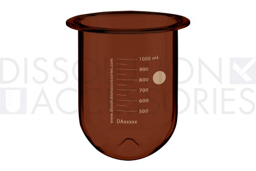 PSGLA9PK-AHR-Dissolution-Accessories-1-Liter-Amber-Glass-Apex-PEAK-Vessel-Hanson