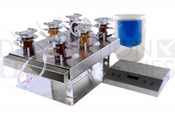 Complete 12mL amber Franz cell vertical diffusion systems for manual sampling.