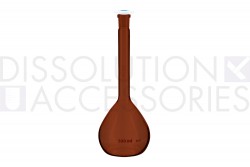 PSVOLFLK-05A-Dissolution-Accessories-Volumetric-Flask-500mL-Amber-Glass-Temperature-@20°C-Class A