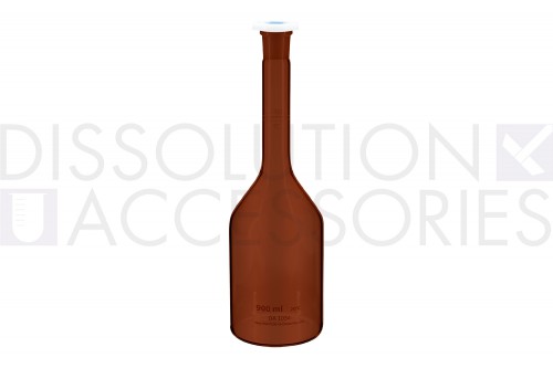PSVOLFLK-09A-Dissolution-Accessories-Volumetric-Flask-900mL-Amber-Glass-Temperature-@20°C-Class A