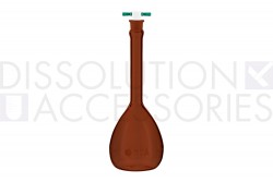 PSVOLFLK-X5A-Dissolution-Accessories-Volumetric-Flask-500mL-Amber-Glass-Temperature-@37°C-Class A