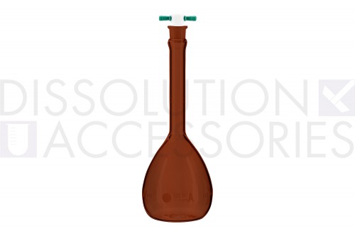 PSVOLFLK-X5A-Dissolution-Accessories-Volumetric-Flask-500mL-Amber-Glass-Temperature-@37°C-Class A