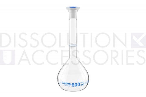 PSVOLFLK-X6-600mL Volumetric flask calibrated at 37°C