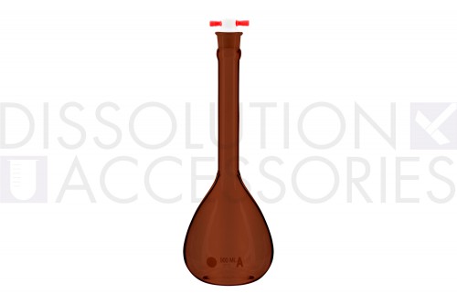 PSVOLFLK-X9A-Dissolution-Accessories-Volumetric-Flask-900mL-Amber-Glass-Temperature-@37°C-Class A